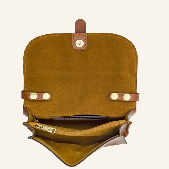Patricia Nash Brown Leather Crossbody Bag - Picture 3 of 6